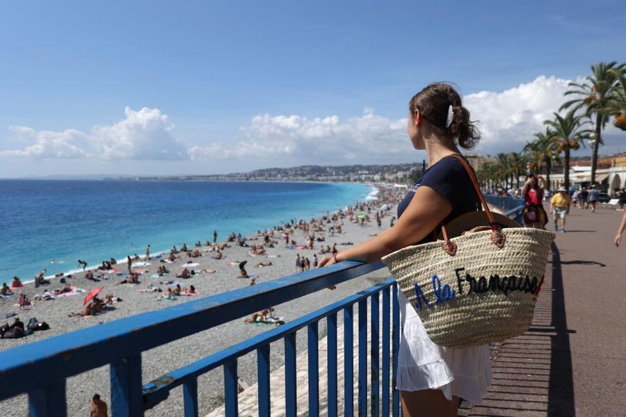 From Nice: Walking & driving tour of Nice - Cours Saleya and the Flower Market