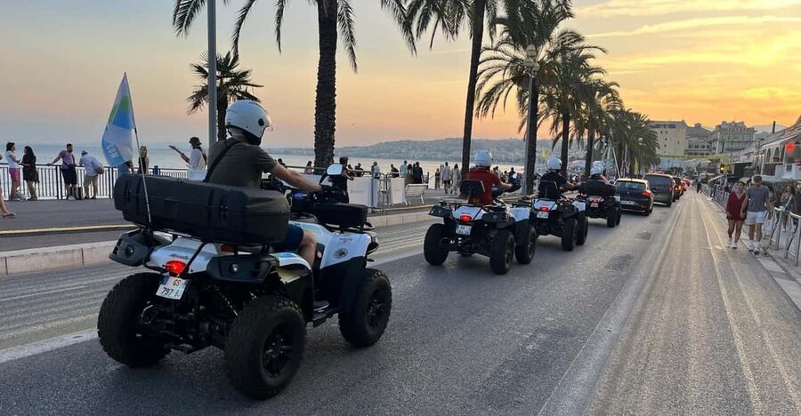 NICE BY ELECTRIC QUAD:panoramic tour from Nice - Cimiez and the first city roads