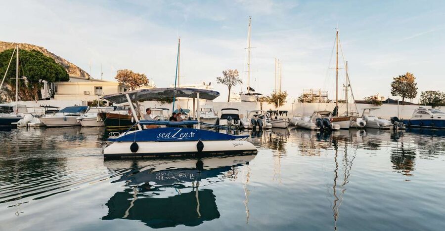 Nice: Private Sunset Tour on Solar Powered Boat - Taking the wheel on the slowest boat