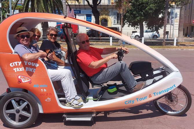 Nice: Visit of Nice by electrically assisted bike taxi 1 hour. - Massena High School and the Promenade des Anglais